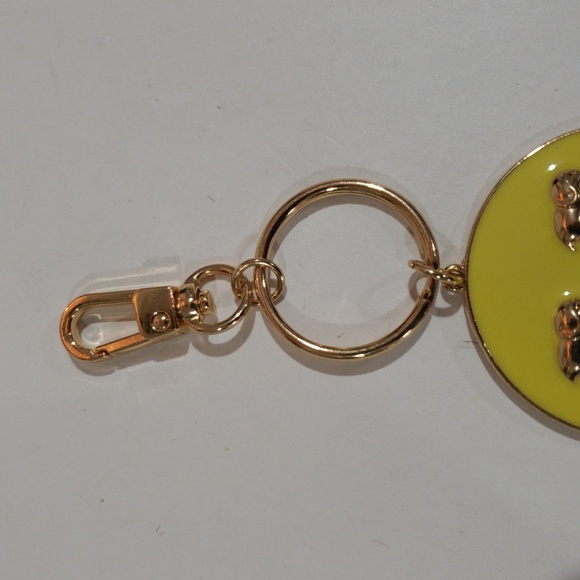 Elegant Gold tone & Yellow Smiley Face Chic, Stylish keychain - Women's Fashion - Picture 5 of 8